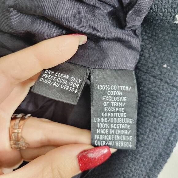 Ellen Tracy Womens 4 Black White Tartan Plaid Preppy Academia Crop Tweed Jacket - Picture 8 of 14